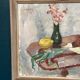 Original Swedish Oil on Panel – "Vase and Vegetables" by Arne Kilsby – Signed – Vintage and Framed – 54 × 46 cm (21.3" × 18.1")
