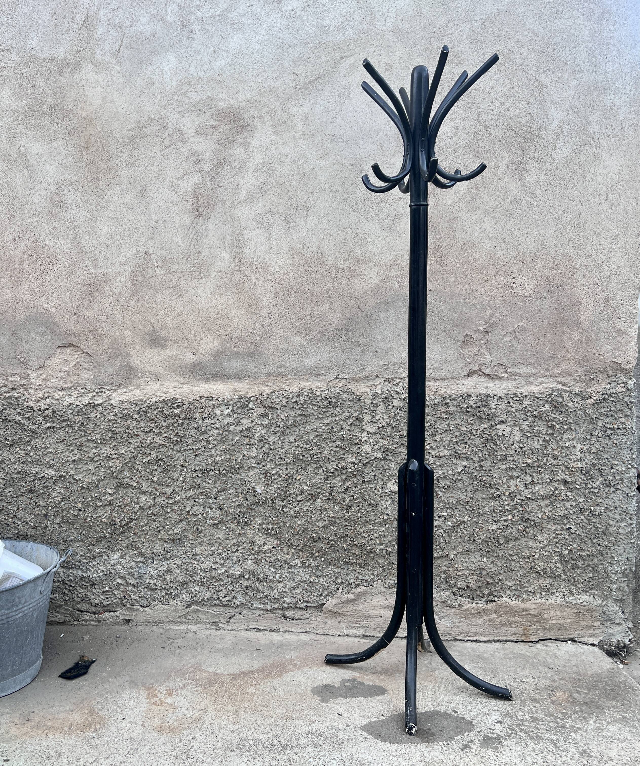 Porte manteau perroquet noir vintage