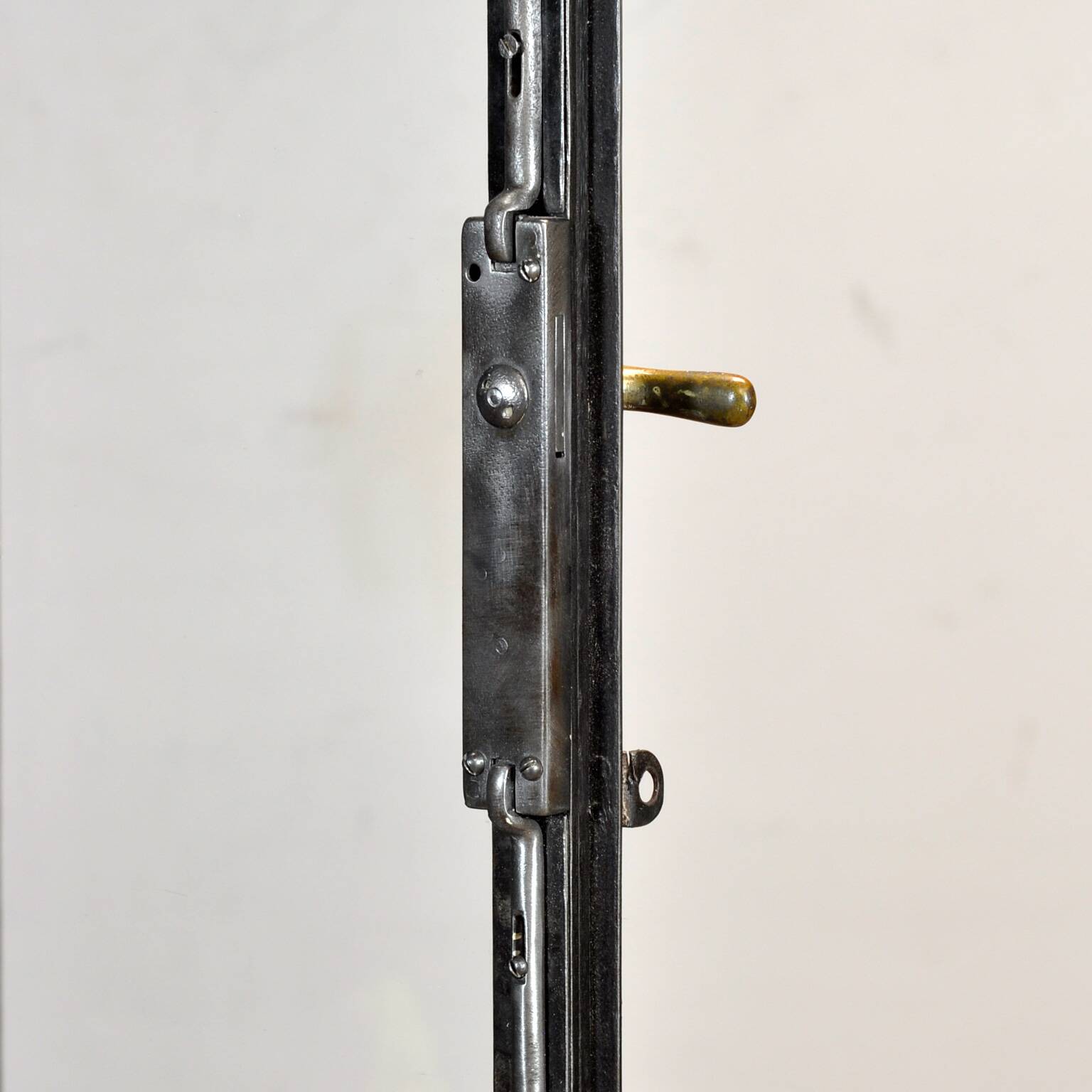 Polished iron medical cabinet, 1920s