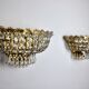 Pair of Regency wall lamps, cut crystals, Italy, 1980