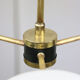 Mid-century brass and opaline glass chandelier