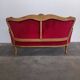 Red Louis XV living room
