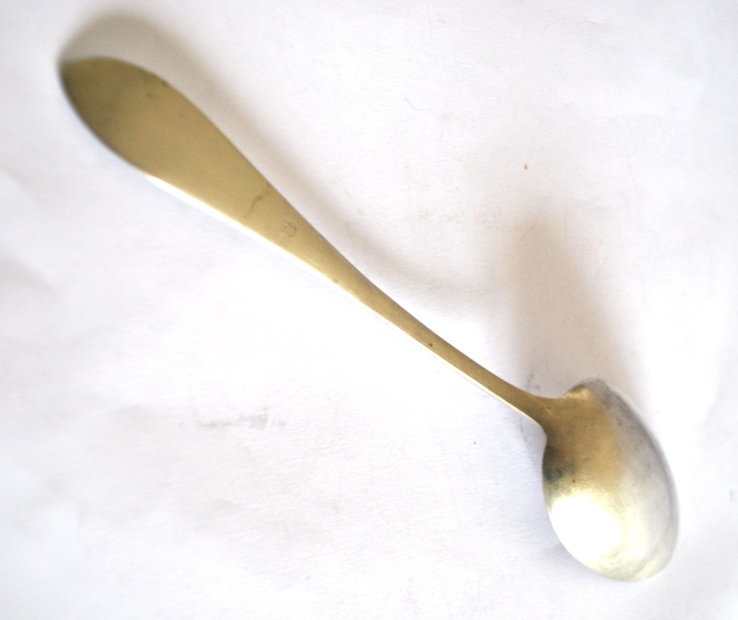 German silver-plated sauce spoon Gowe ALPACCA pearl decoration 26cm