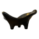 Large tripod pocket bowl in black ceramic 1950
