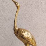 Brass heron on base