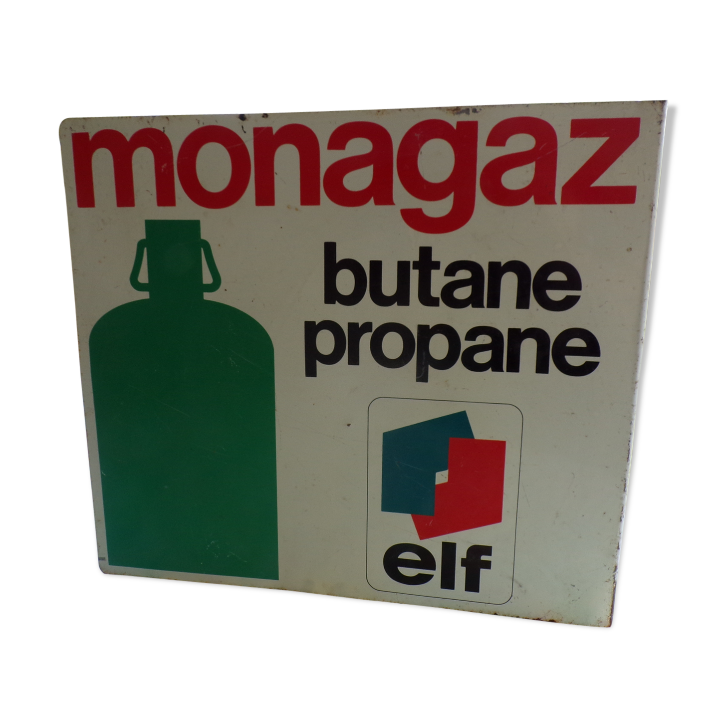 Monogaz tin advertising plate