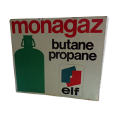 Plaque publicitaire Monogaz en tôle