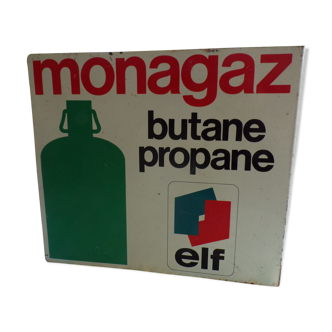 Monogaz tin advertising plate