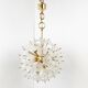 Mid century brass and crystal sputnik chandelier by Val saint lambert, 1960s