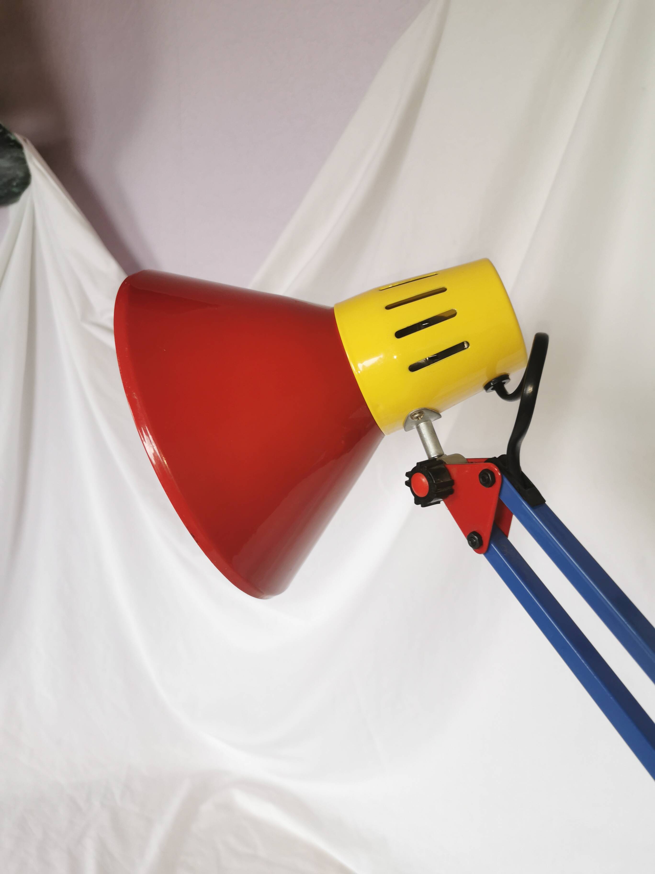 Architect lamp, articulated, multicolor, postmodern, 1980