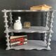 Antique grey wooden wall shelf – “bobine” model circa 1910