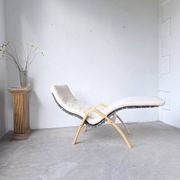 Ikea vintage Kim Samson curved beech wood deck chair