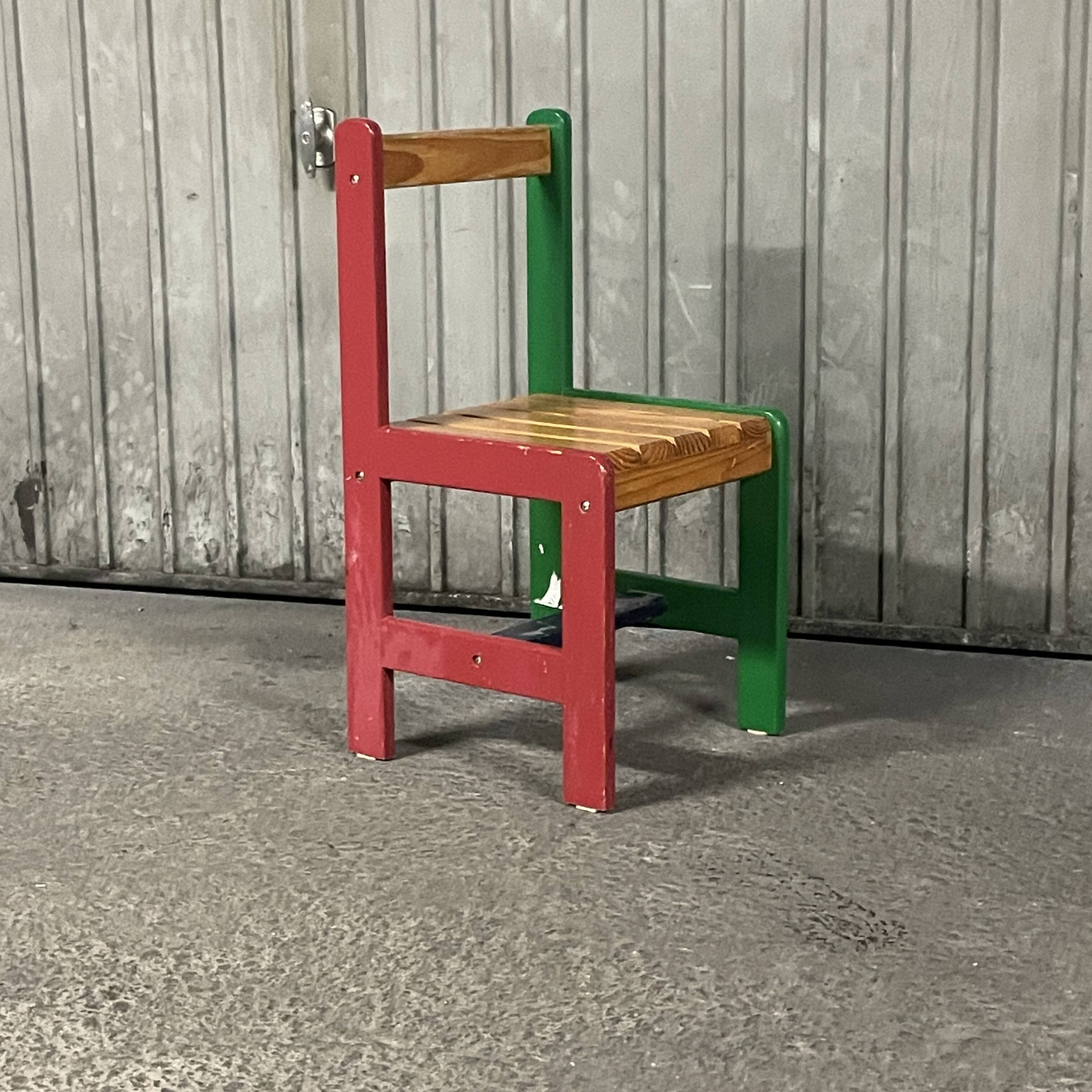 Vintage children's chair in the style of Pierre Sala.