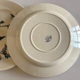 Plat pavots en faience de Gien 19e décor Eté