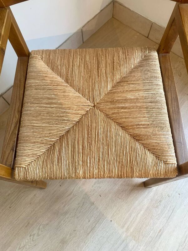 Fauteuil orme massif Maison Regain