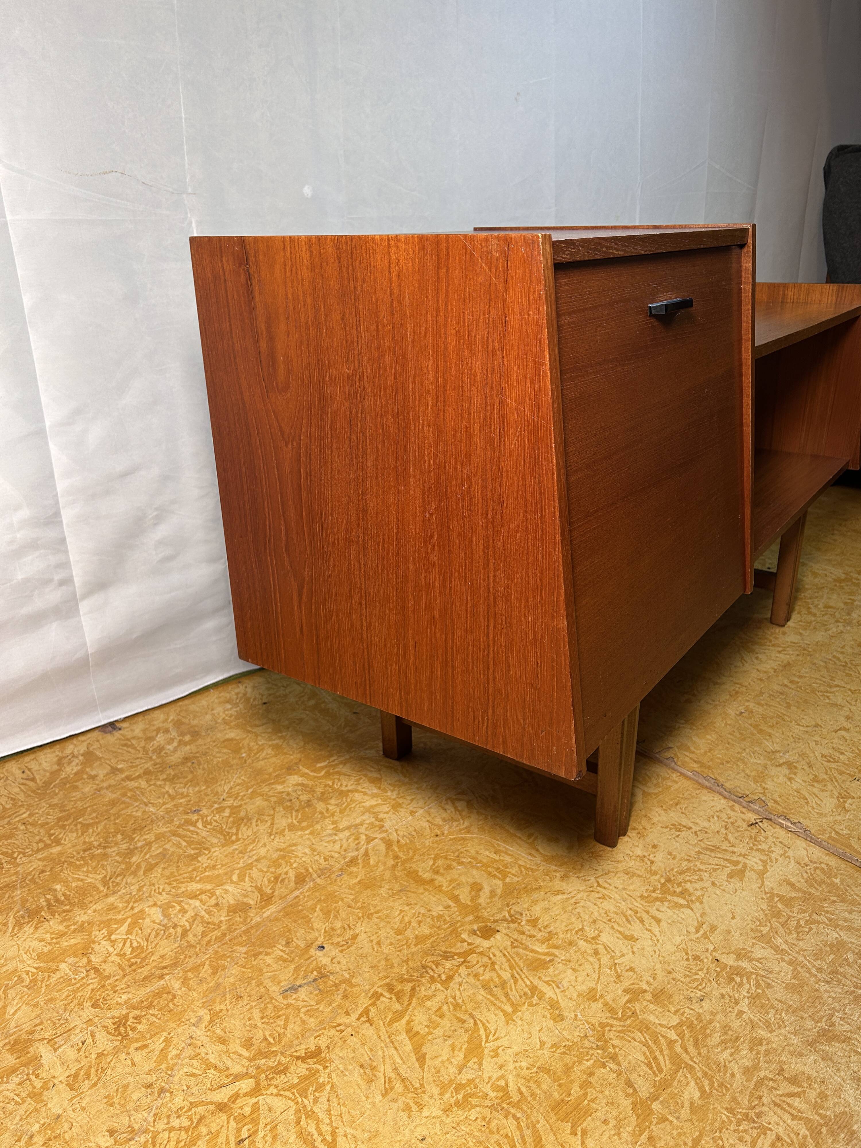 Mid century retro vintage teak telephone Bench Seat 1960