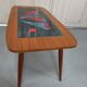 Coffee table year 50 / 60 - tiled tiled Boat decorated Marine feet spindles