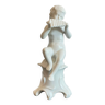 Statuette ange musicien en porcelaine italienne estampillée "N couronné"