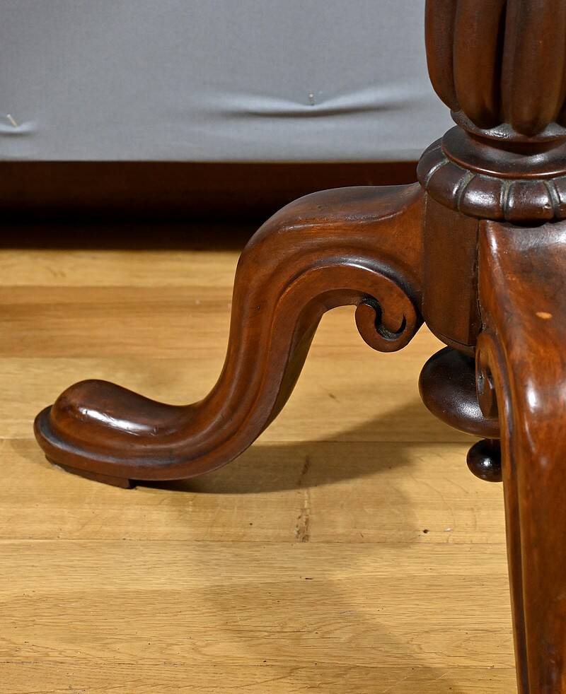 Mahogany Tripod Pedestal Table, Louis Philippe Style – 2nd half of the 19th century