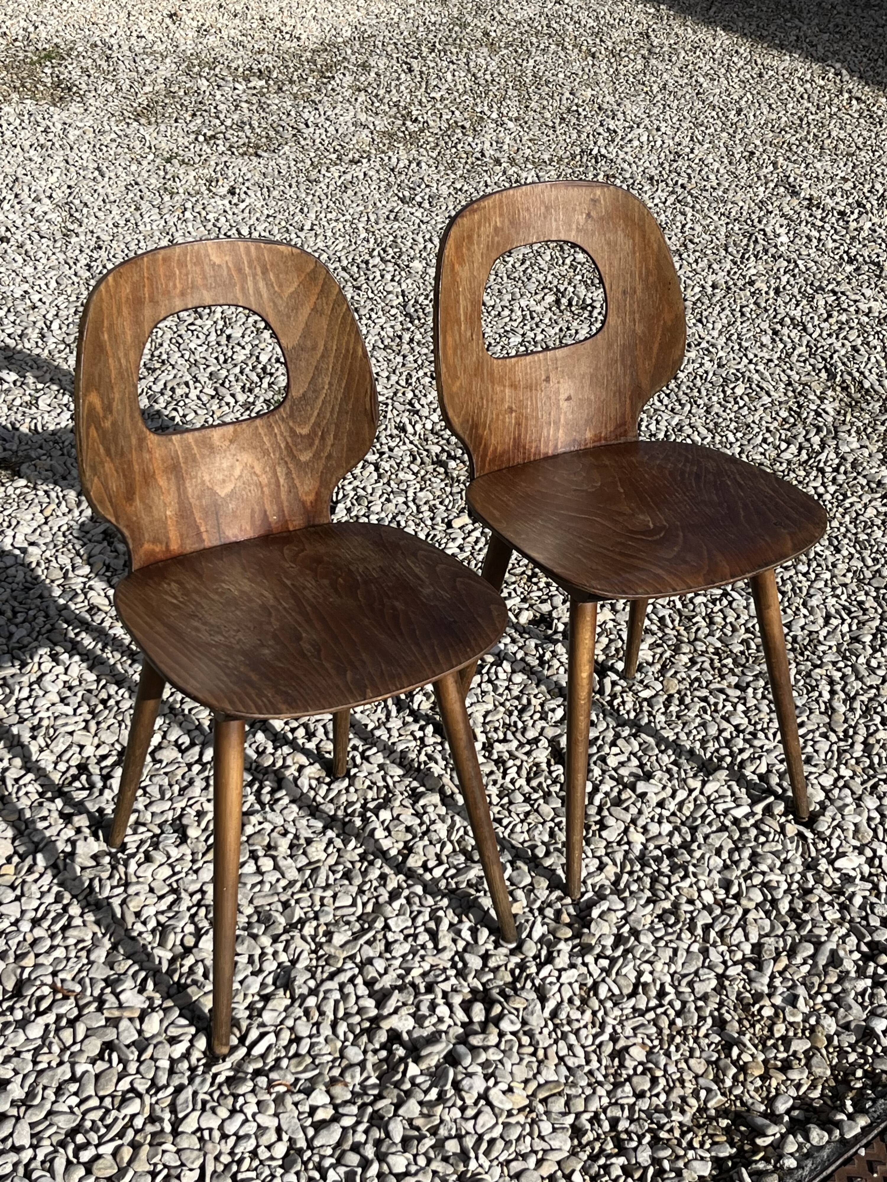 Pair of Baumann Fourmi chairs
