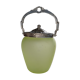Opaline green glass cookie jar