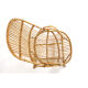 Rattan armchair with armrest from the 60s-70s.