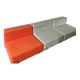 3 modular Plastics armchairs by Piero Lissoni for Kartell, 1970