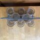 Service liqueur style mategot metal grey support + 8 bibendum glasses d
