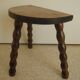 pair of wooden stools rustic vintage country decor