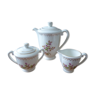 Coffee service 3 pieces gien model sous-bois