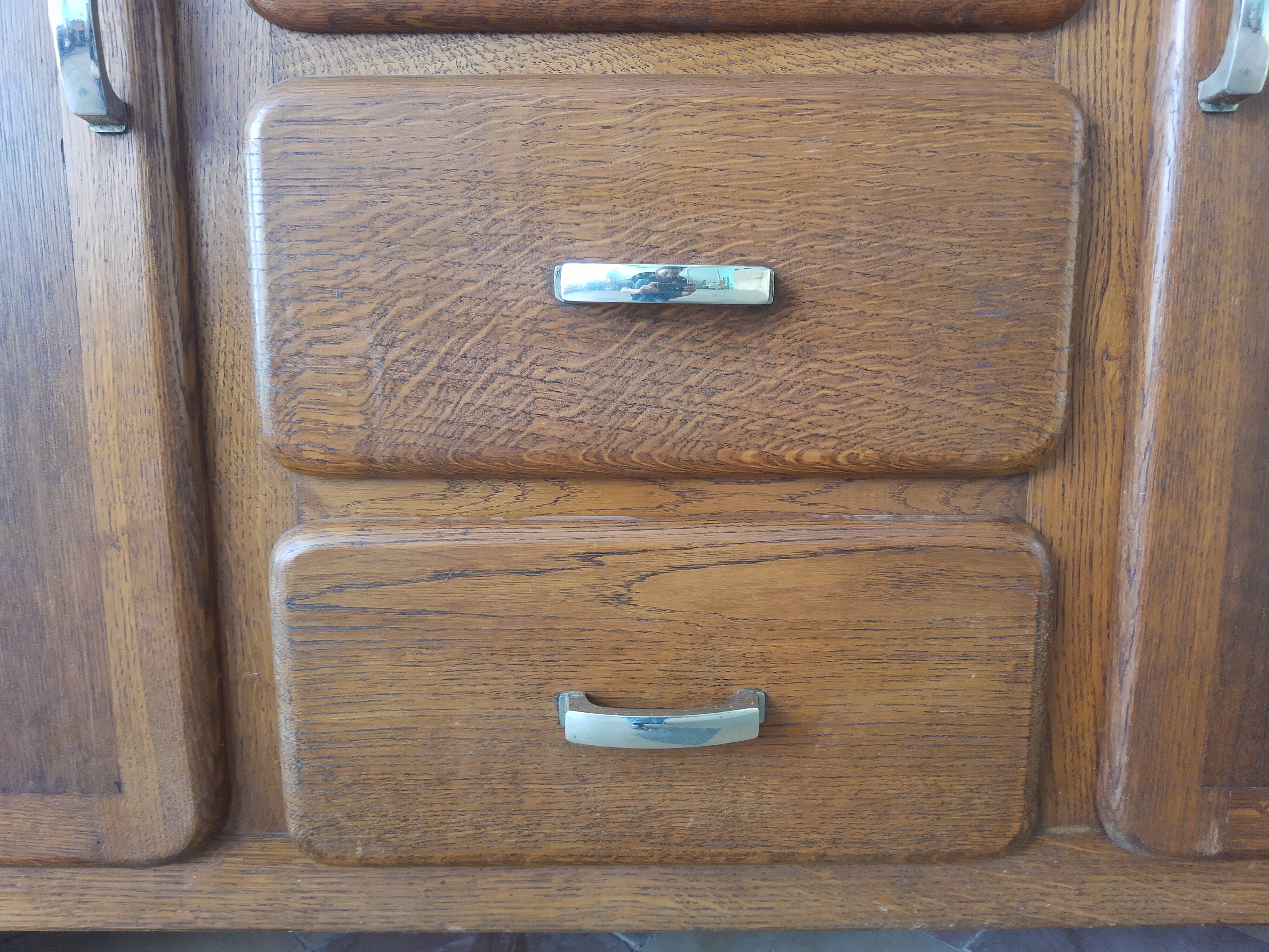 Vintage oak bottom mado sideboard