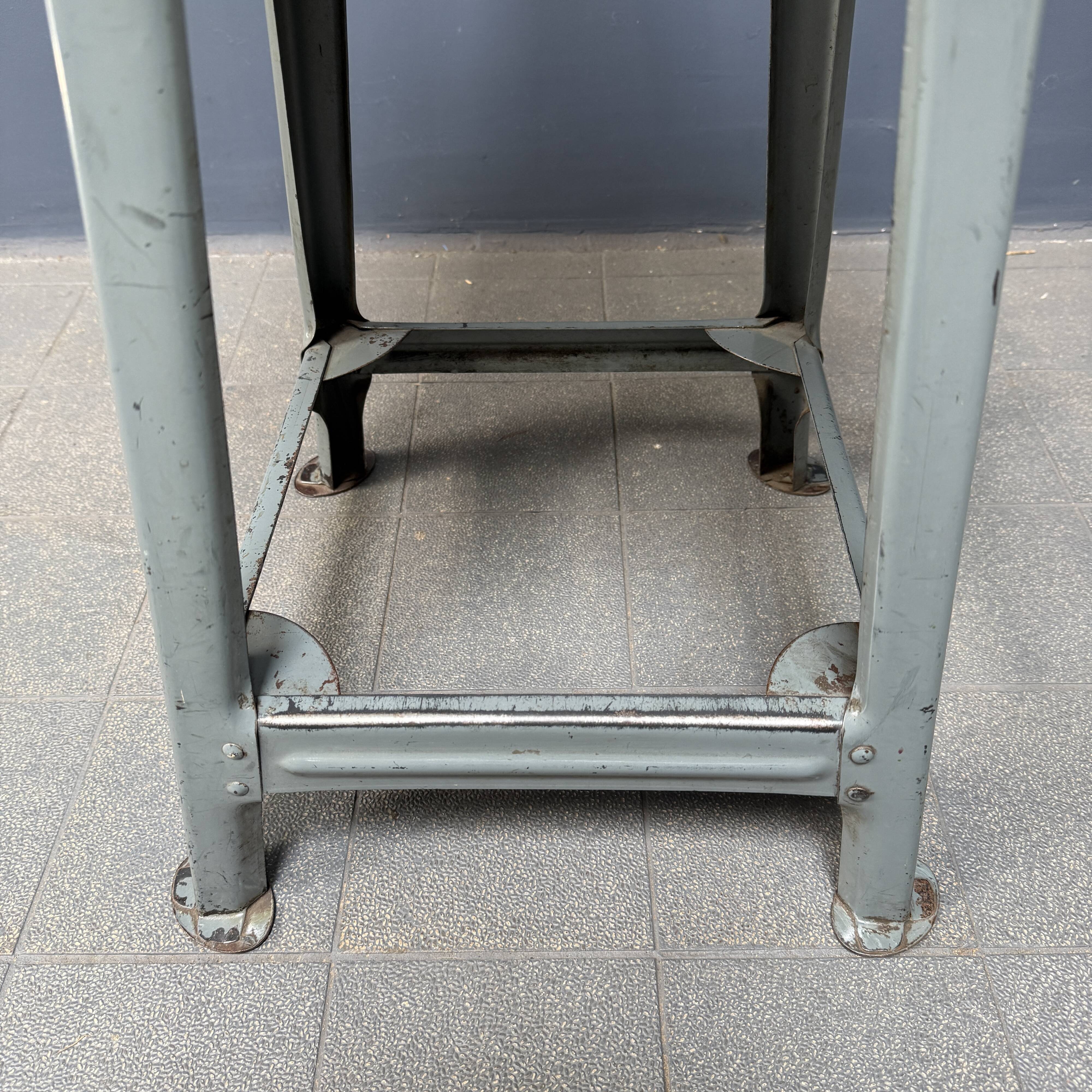 High industrial metal workshop chair