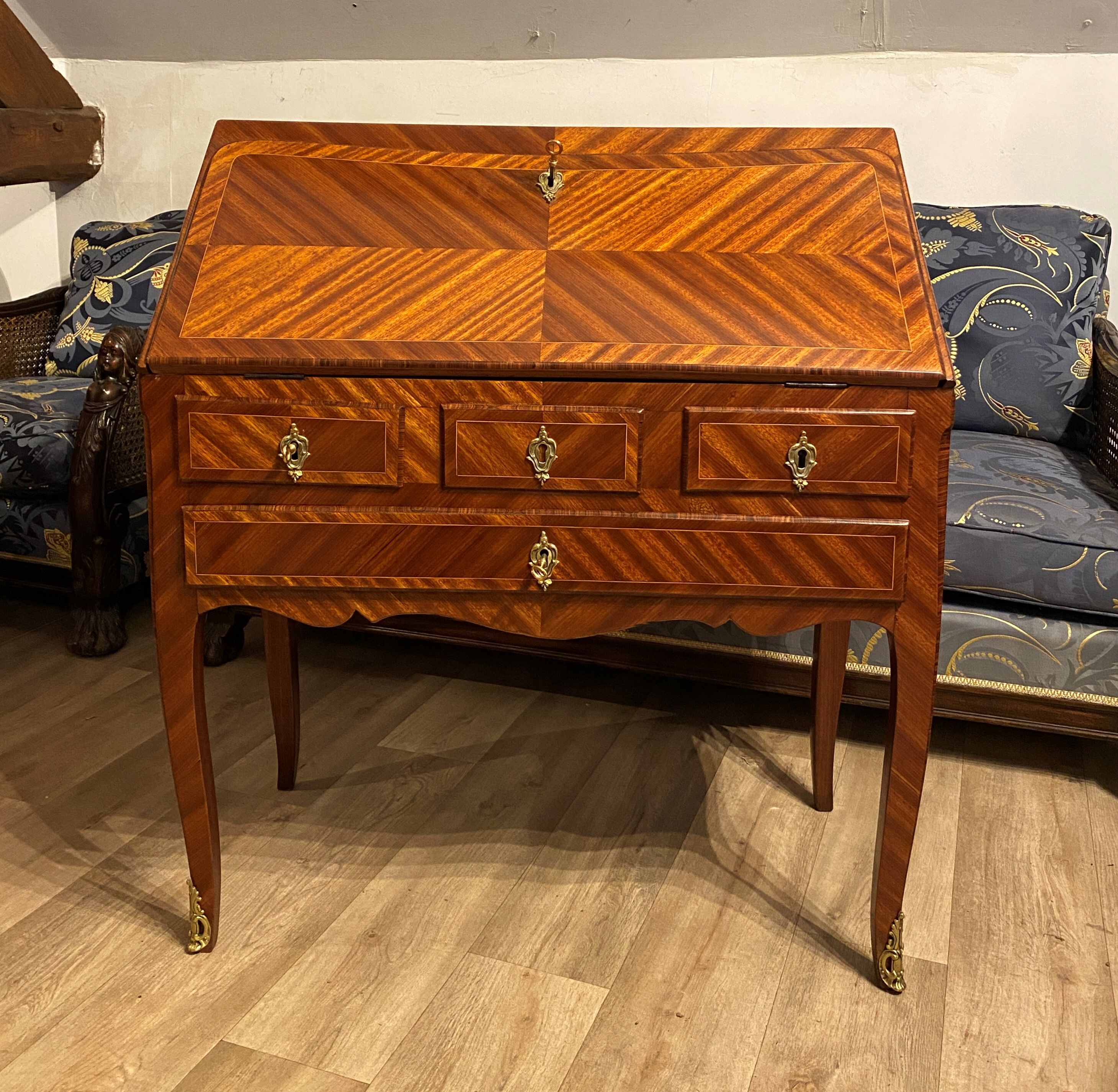 Slope desk marquetry XVIIIth