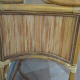 Vintage console/desk made of natural woven rattan, 1960s