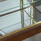Brass display cabinet with a mirrored back – early 20th century