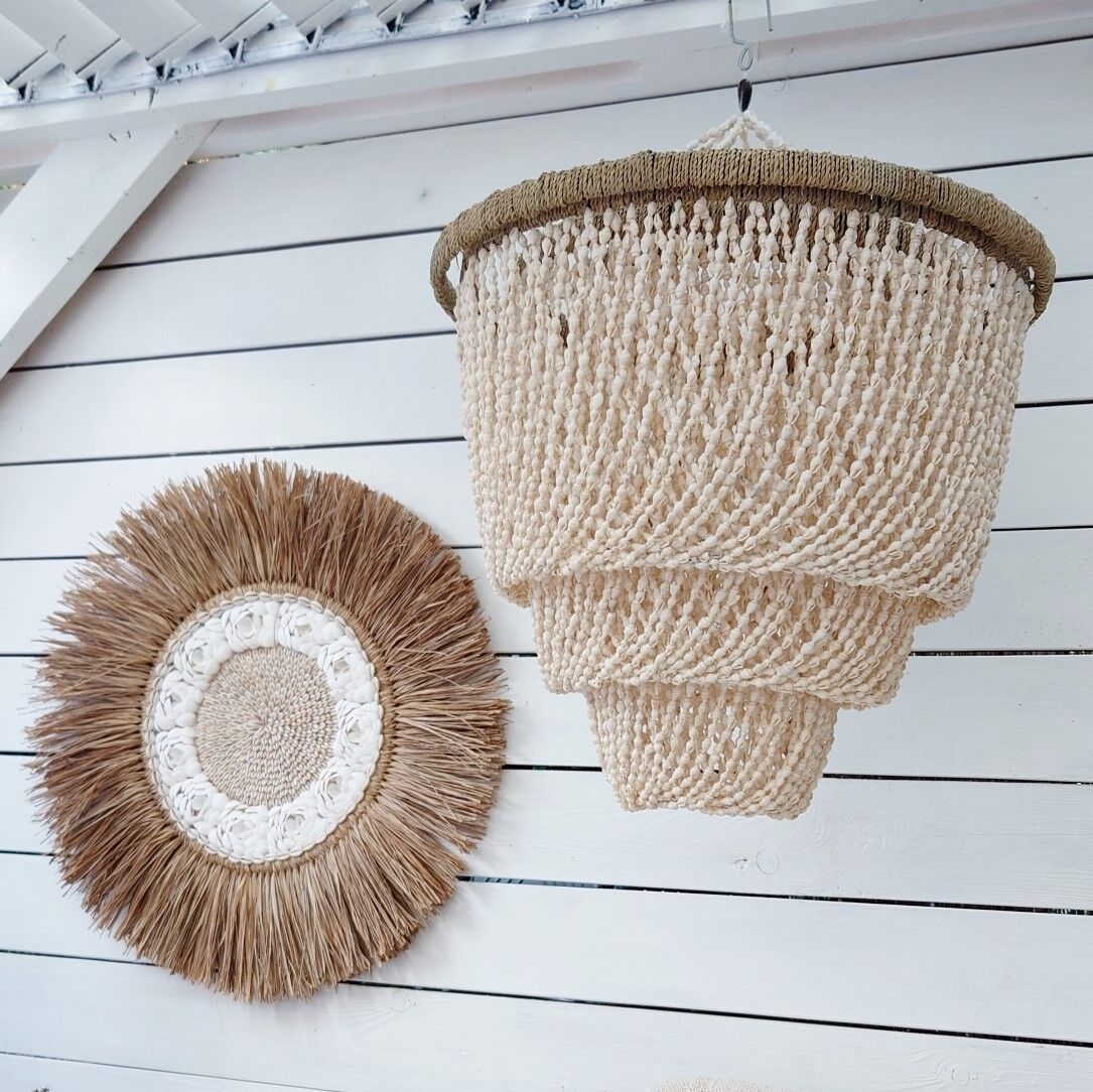 Nora shell pendant light - D50 cm