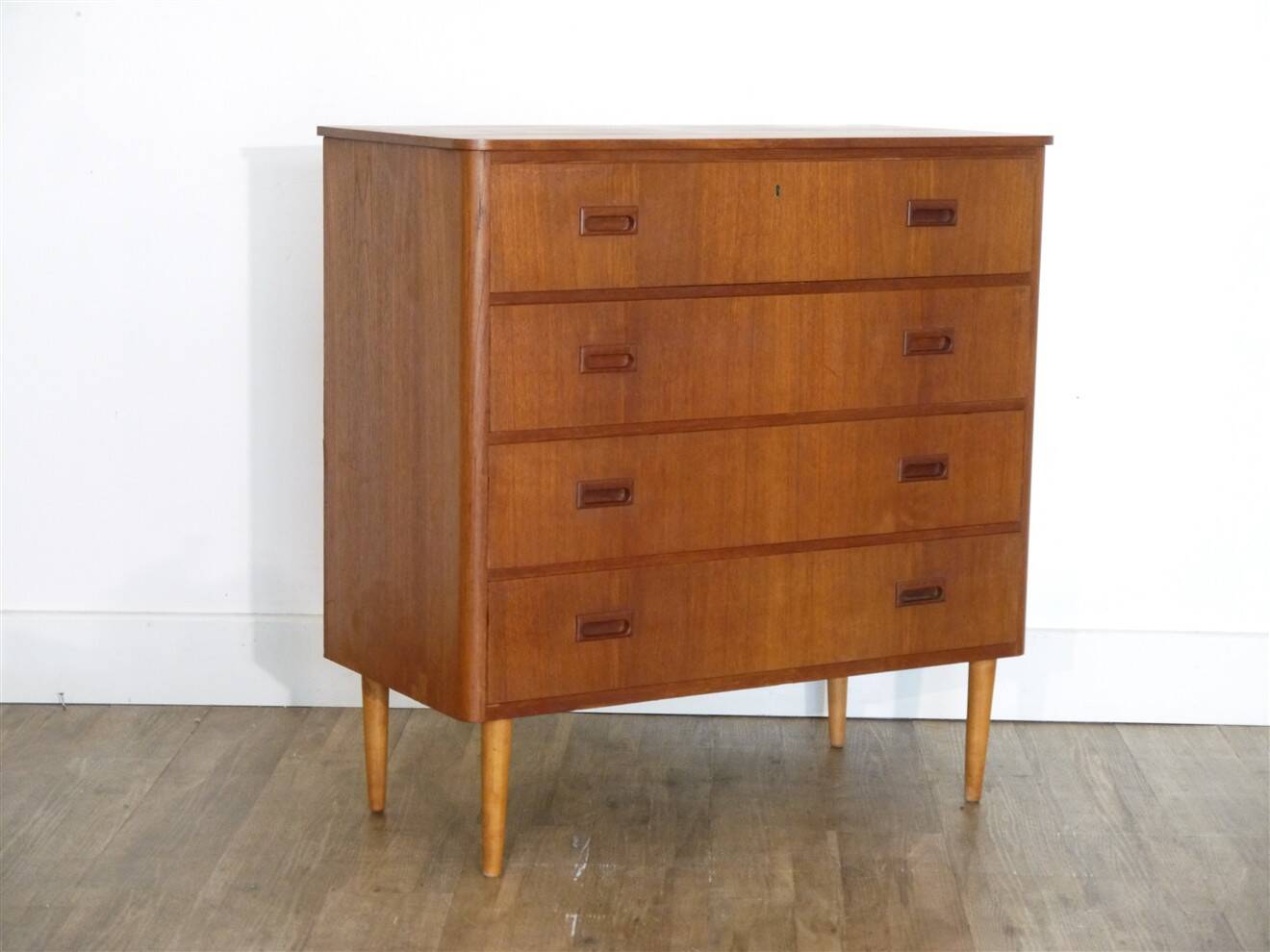 Vintage Scandinavian teak chest of drawers