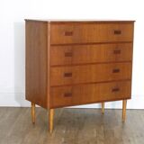 Vintage Scandinavian teak chest of drawers