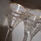 Set of 4 vintage bistro glasses with gold rim, year 19