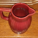Orchies ceramic jug pitcher, with red enamel