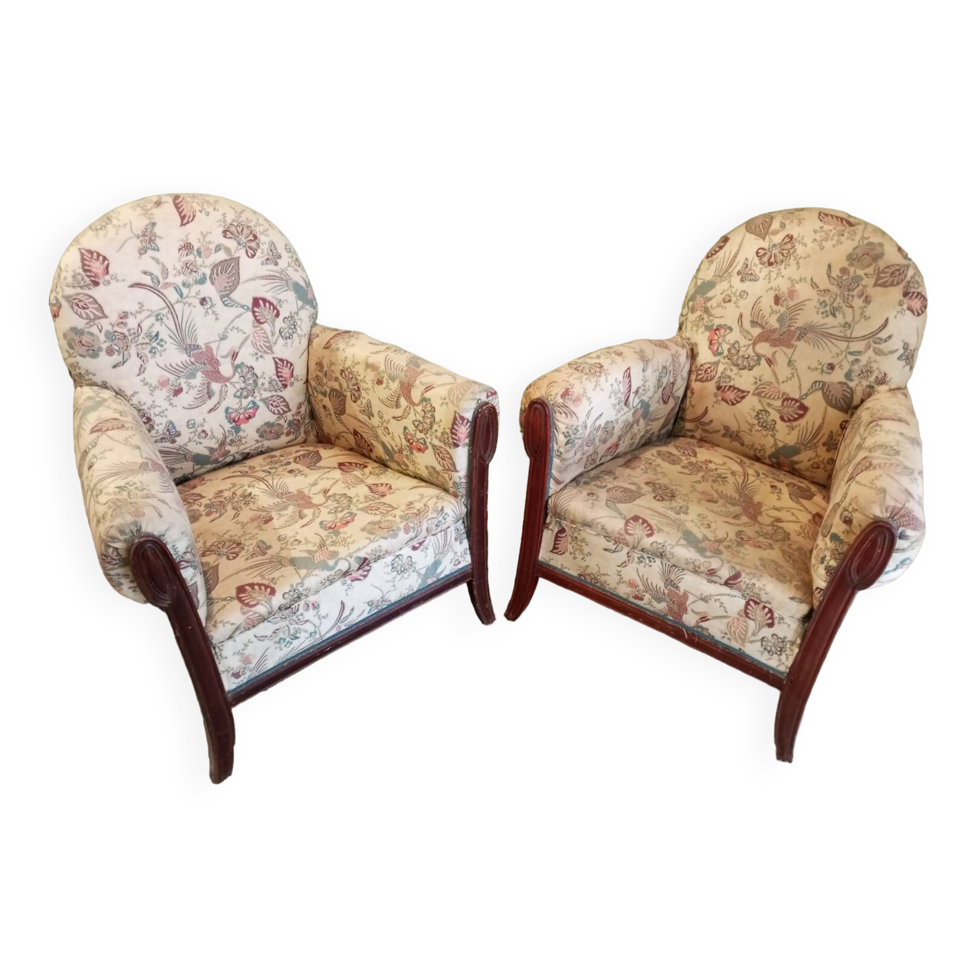 Pair of art deco armchairs