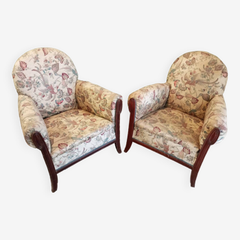 Pair of art deco armchairs
