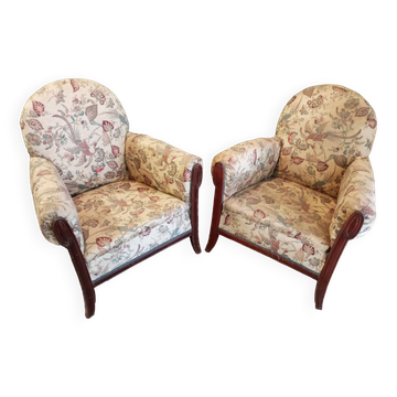 Pair of art deco armchairs