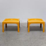 Pair of fiberglass side tables by Marc Berthier for Prisunic, 1970s