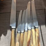 Set of 24 horn table knives