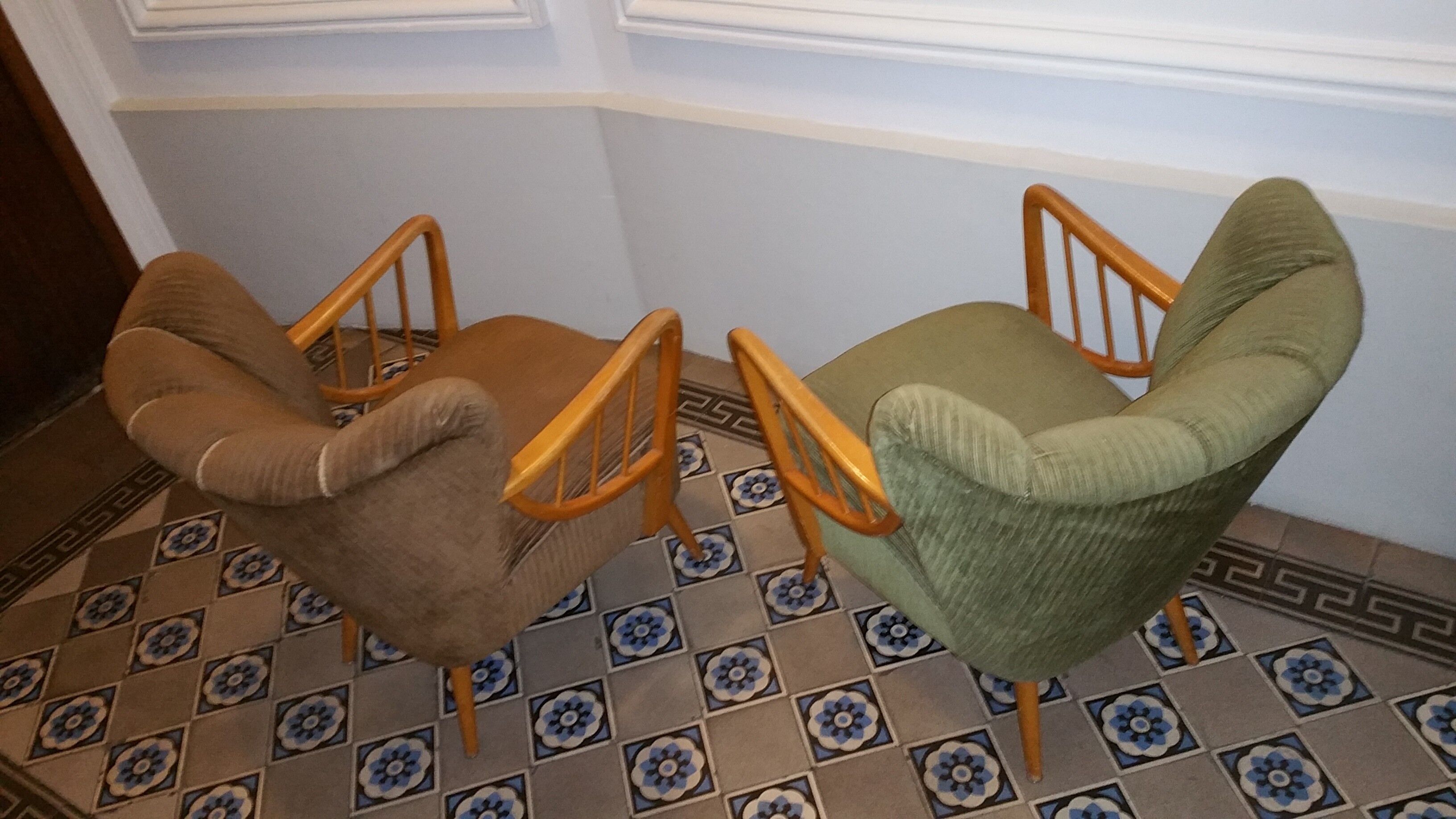 1/3 cocktail 50s/60s Scandinavian Danish velvet Chair