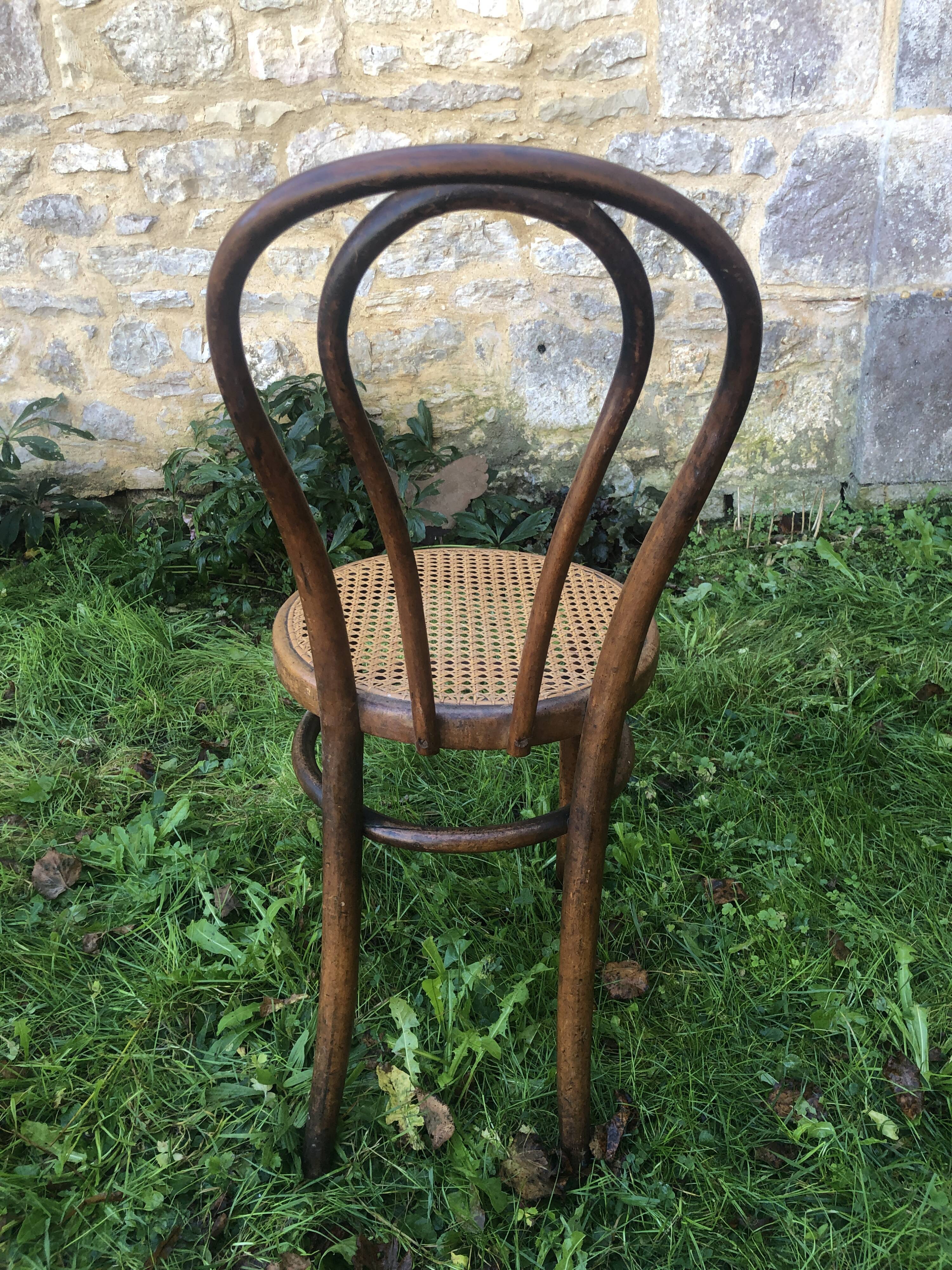 Caned bistro chair