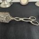 Antique scissors asparagus pliers - silver metal - putti decoration - United Kingdom