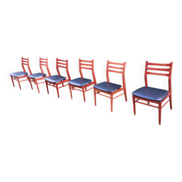 Set of 6 Scandinavian design chairs