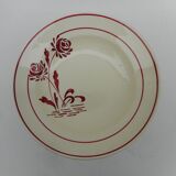 Six hollow earthenware plates